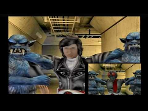 PS2 仮面ライダー 正義の系譜 第5章後半 1号 2号 自動変身 14 旧1号比較右下