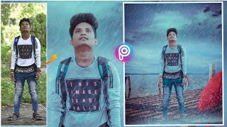 Rain Photo Editing || Picsart Barish Photo Editing || Monsoon Manipulation Editing screenshot 3