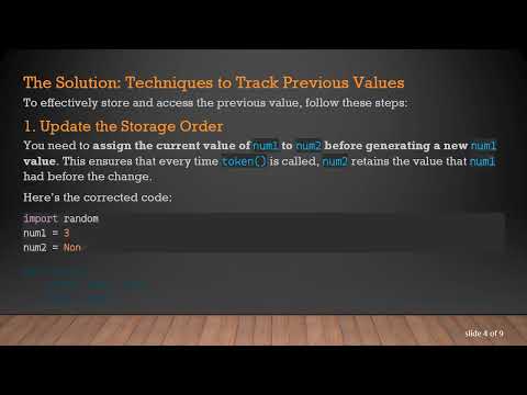 How to Store the Previous Value of a Variable in Python