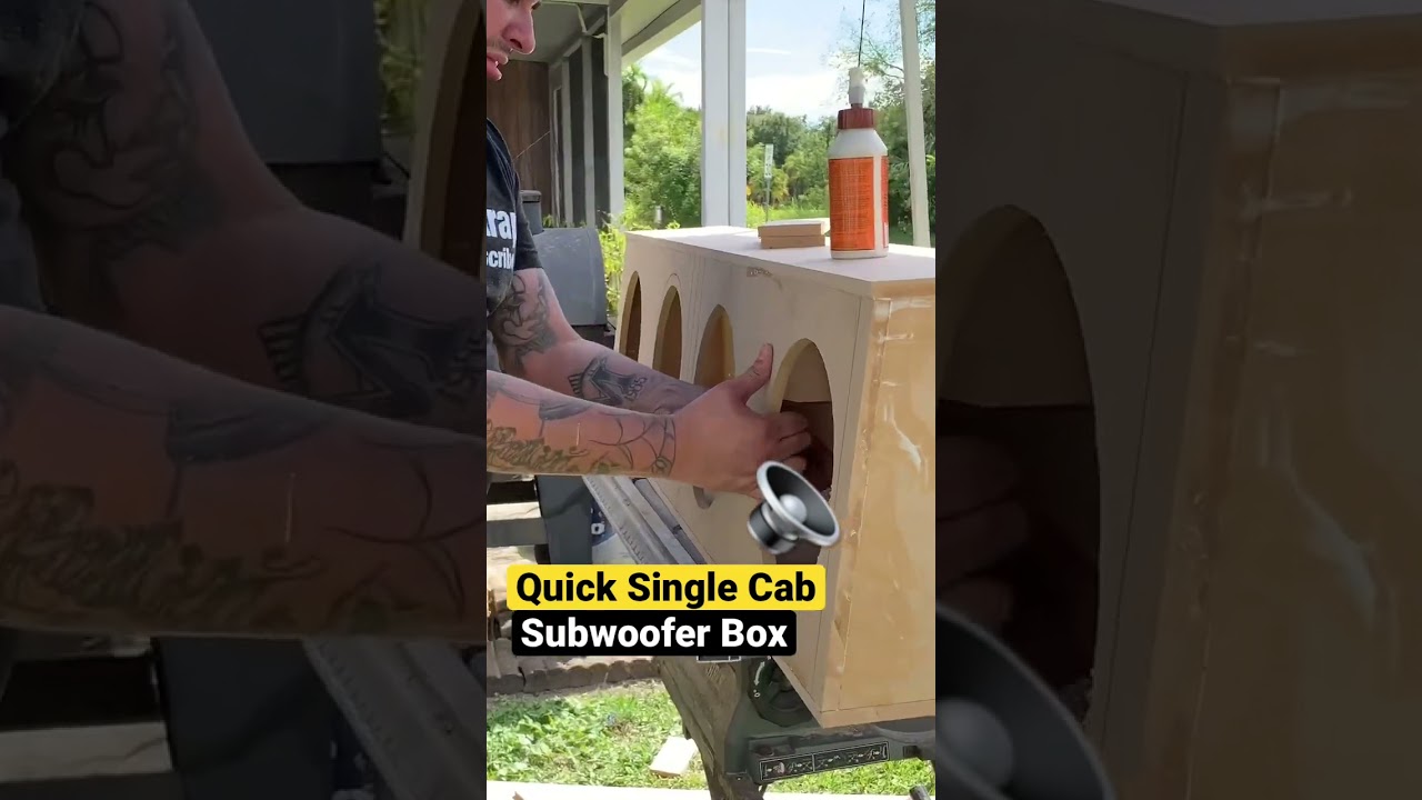 Single Cab OBS Truck Subwoofer box build! 🔈 
