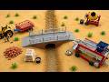 DIY Mini Tractor Builds a Brick Bridge | Miniature Construction Project