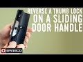 Reversing the thumb lock on the Swisco 82-005 Sliding Door Handle
