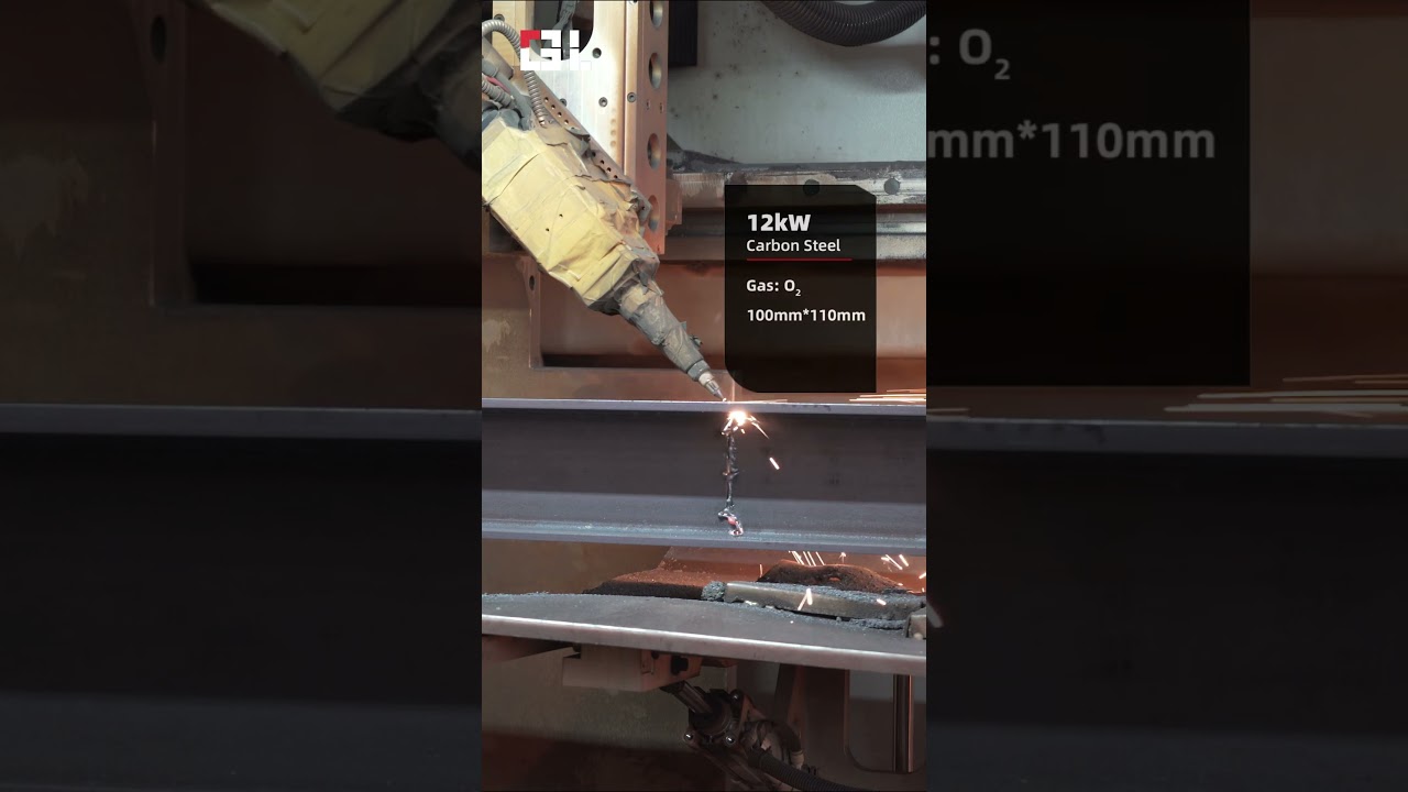 12kW Industrial Tube Laser Cutting Machine - Oxygen Assisted I-Beam Structural Steel Cutting 