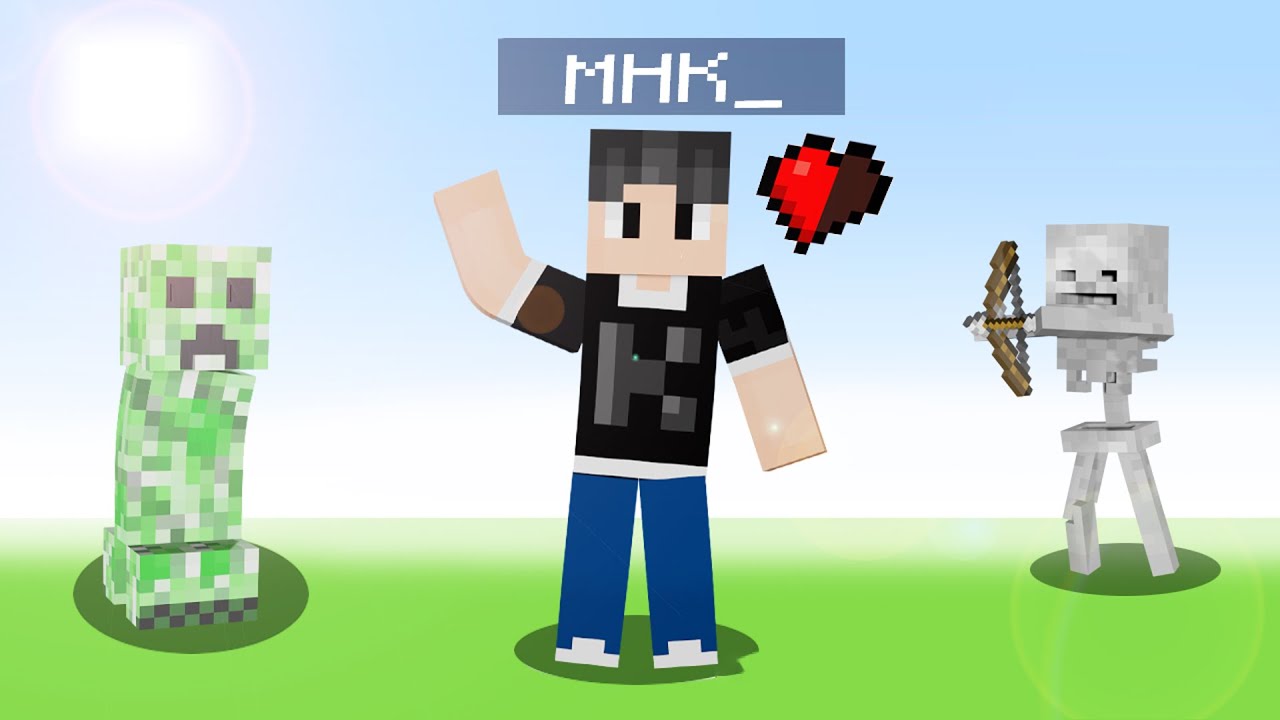 Minecraft, But I Only Have Half A Heart | MHK