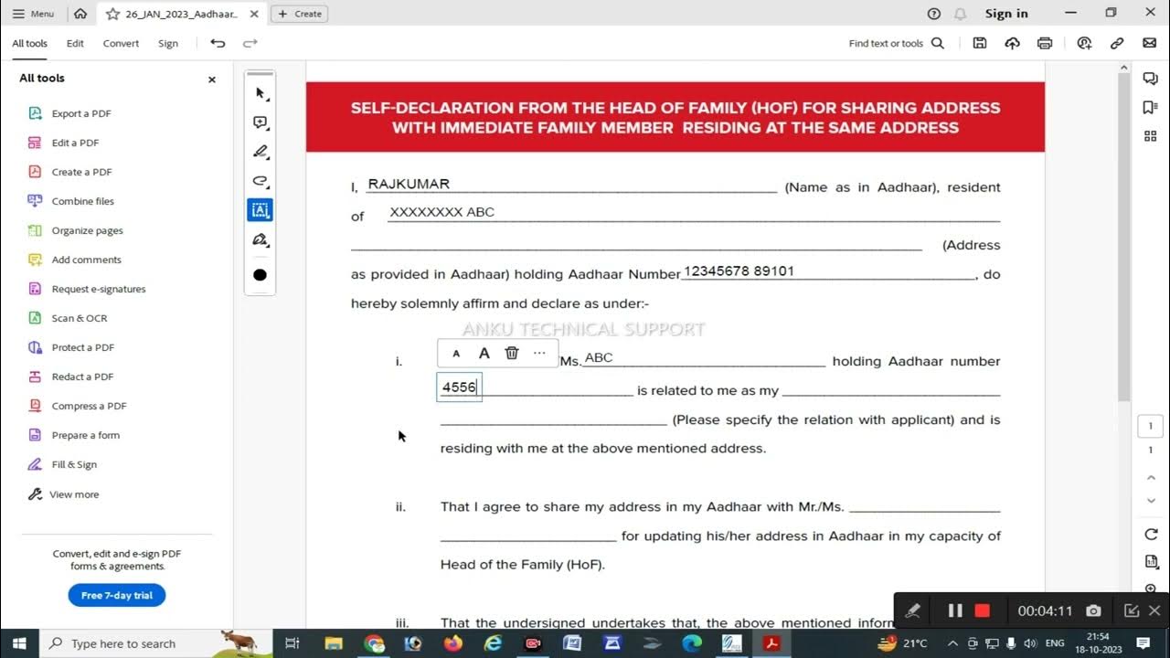 self-declaration-from-the-head-of-family-for-sharing-address-aadhar