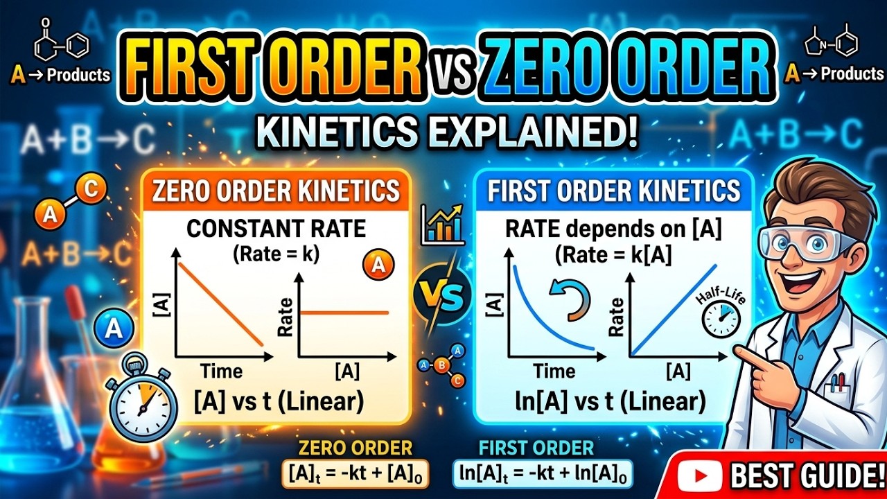 Pfr First Order First Order vs Zero Order Kinetics in Pharmacology | Explained in 3 ...