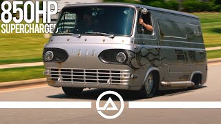 Supercharged 850 hp Ford Econoline Van Shredding Tires &amp; DeBerti Contest Winner Announced!!