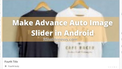 How to make auto image slider with viewpager in android studio