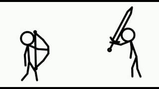 Stick fighter bow and arrow