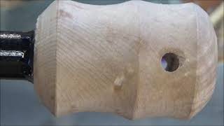 Birds eye maple ferro rod handle from Old Man | turning a firesteel handle | ferro rod