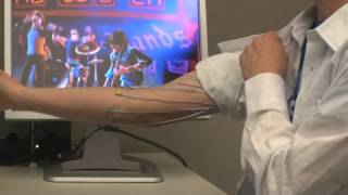 EMG UIST Microsoft demos muscle computer interface, air Guitar Hero now a reality