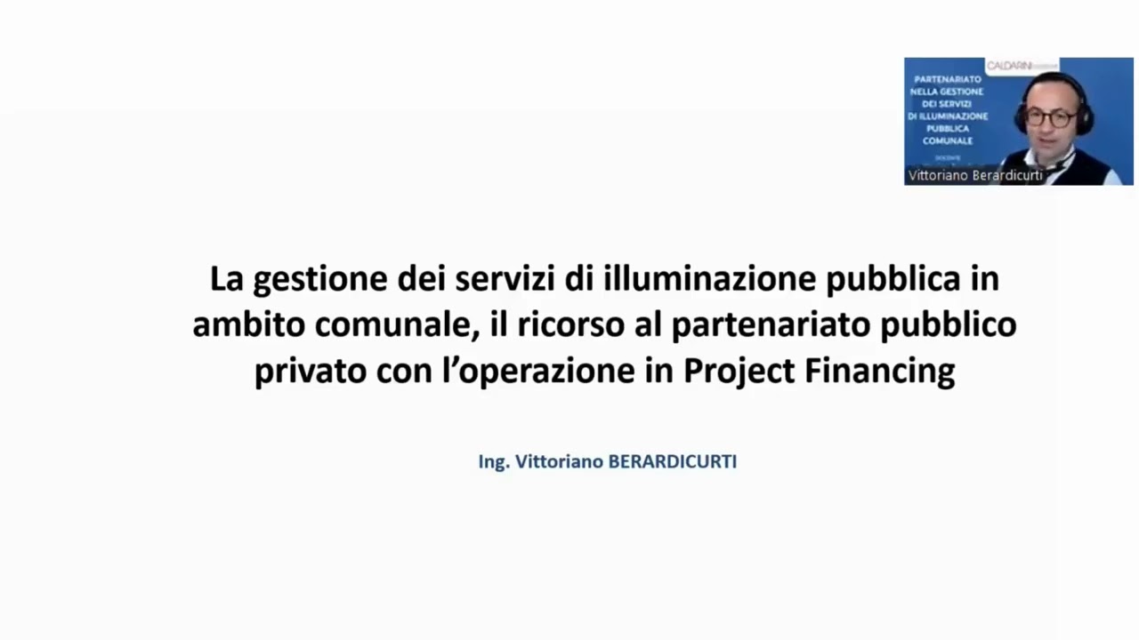 Anteprima corso Ing. Berardicurti - Gestione illuminazione nella PA