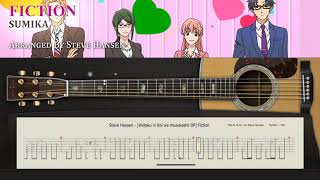 Fiction wotaku Ni Koi Wa Muzukashii  Fingerstyle Cover With Guitar Tab Arr By Steve Hansen
