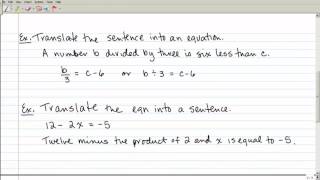 2-1 Writing Equations