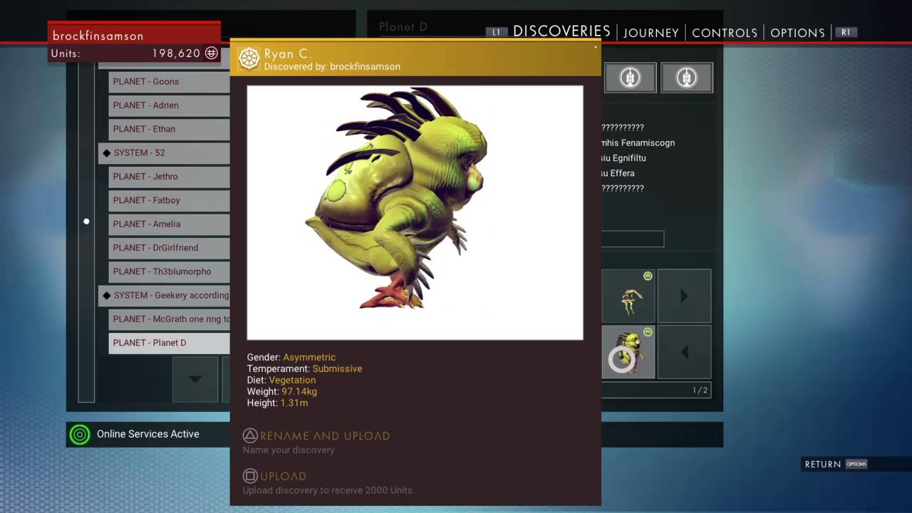 Showing my No Mans Sky creatures