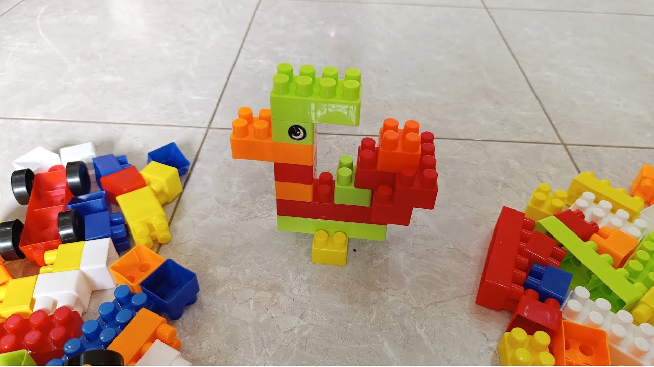 Satisfying diy duck/building block/block game/ lego building block/asmr block
