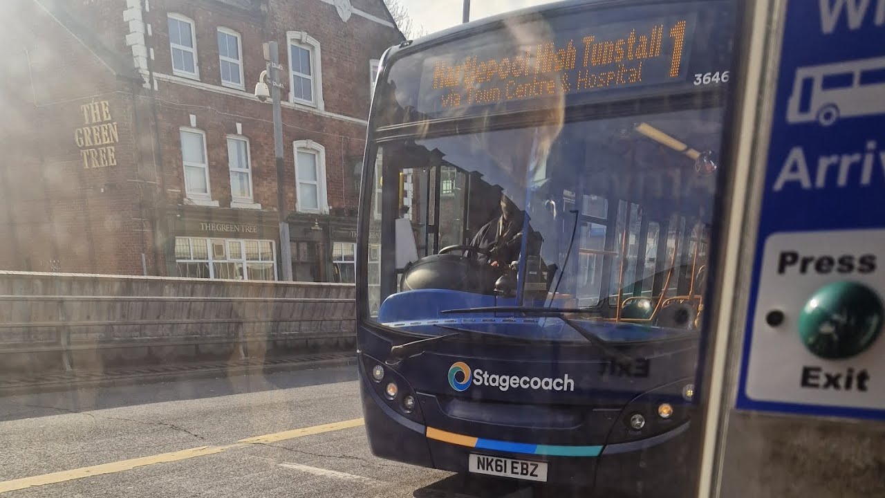 Stagecoach Hartlepool ADL Enviro 200 36461 NK61EBZ on the 1 to Hartlepool & Throston Grange 