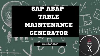 4.AbapX - SAP ABAP Table Maintenace Generator TMG Part -1 #sap  #sapabap
