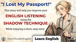 Travel Trouble English ✈️ I Lost My Passport 18 Minutes Before Boarding | A2/B1 Listening Practice