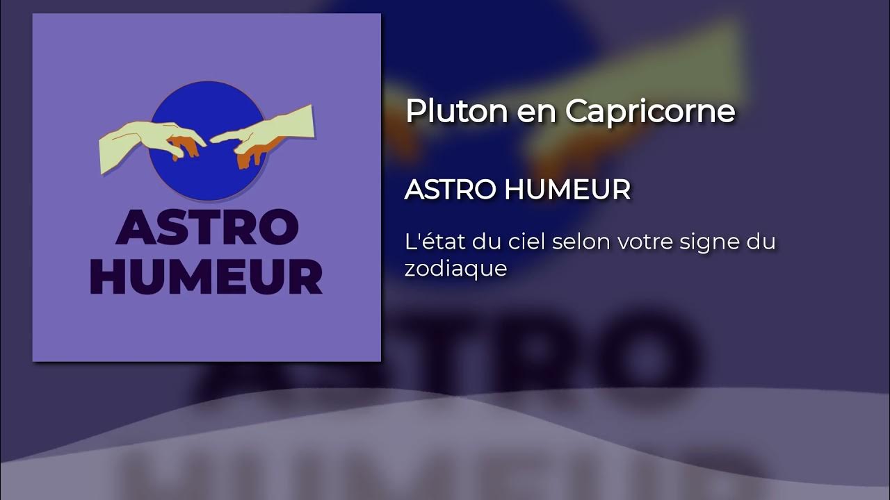 Pluton en Capricorne YouTube