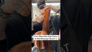 Story time: From black box dye nightmare to red balayage 🥲 #hairtransformation #hairtutorial #hair