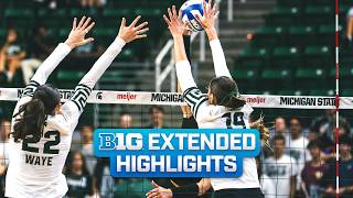 W. Michigan at Michigan State | Extended Highlights | Big Ten Volleyball | 09/08/2026
