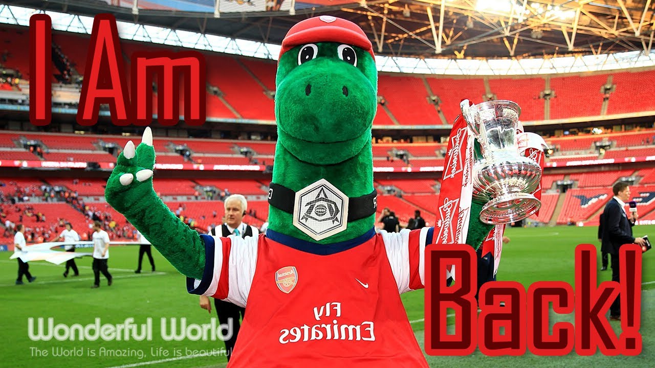 GUNNERSAURUS IS BACK! The Legend of Arsenal Gunnersaurus Mascot