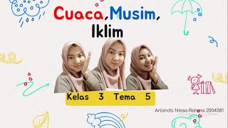 PEMBELAJARAN IPA KELAS 3 TEMA 5 : CUACA, MUSIM, IKLIM