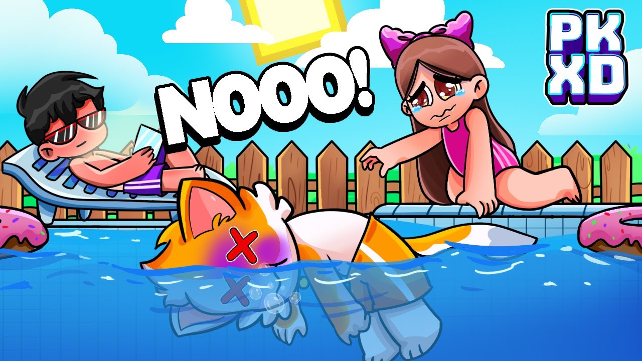¡LE ENSEÑO A NADAR A MI GATITO Y TERMINA MAL! 😱🙀 @Gatoronron SE AHOGA 💔BELA JUEGA PK XD ROLEPLAY