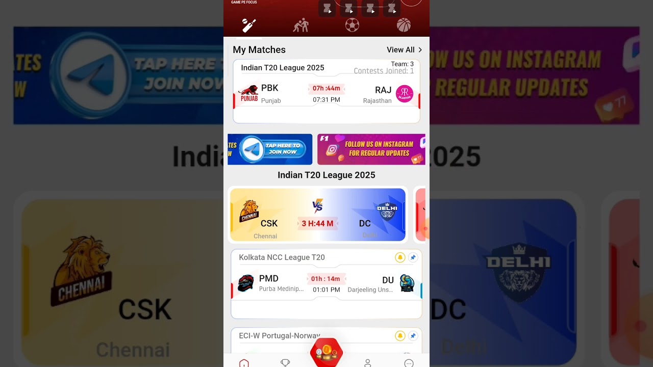 Focus11' New' fantasy cricket App/Free Giveaway App 2025 