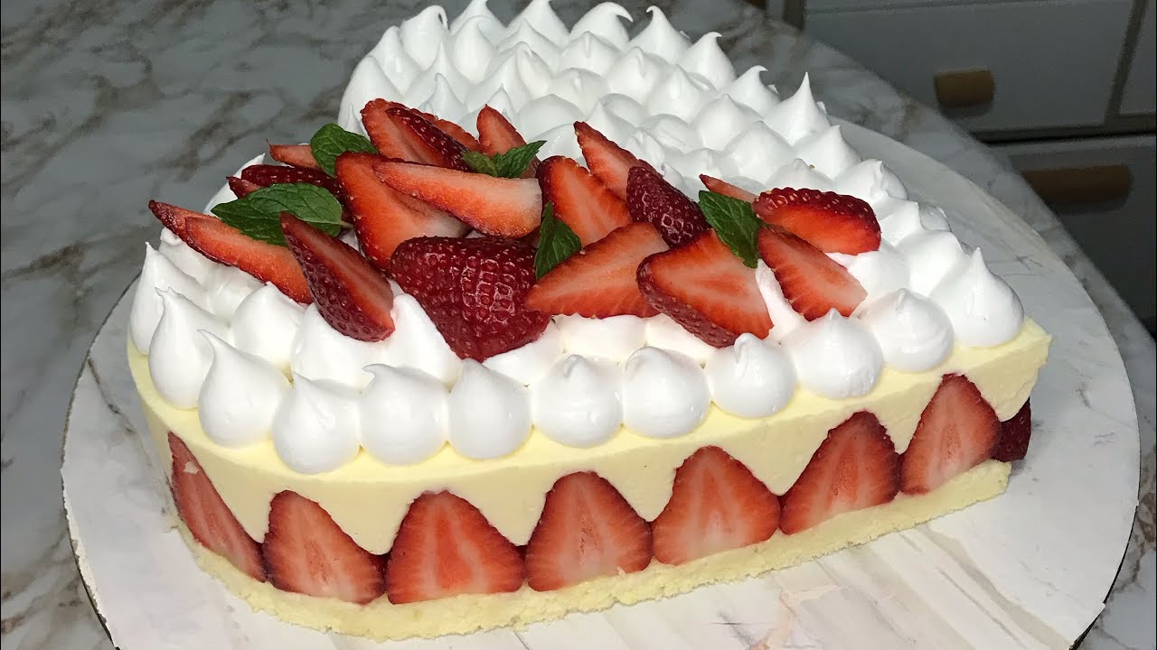 Fraisier sans gélatine 🍓 🍓🍓