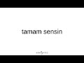 AYDEED Tamam Sensin LYRICS