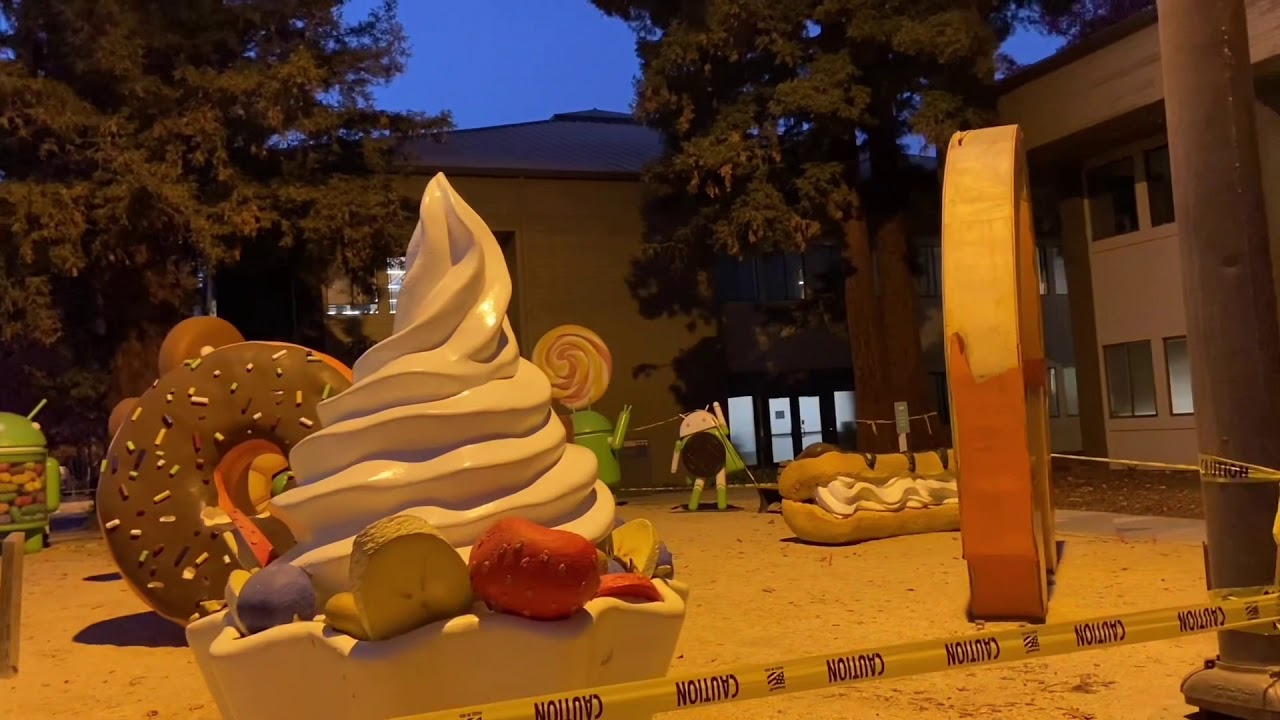 Google Android Lawn Statues Headquarters Mounview California USA