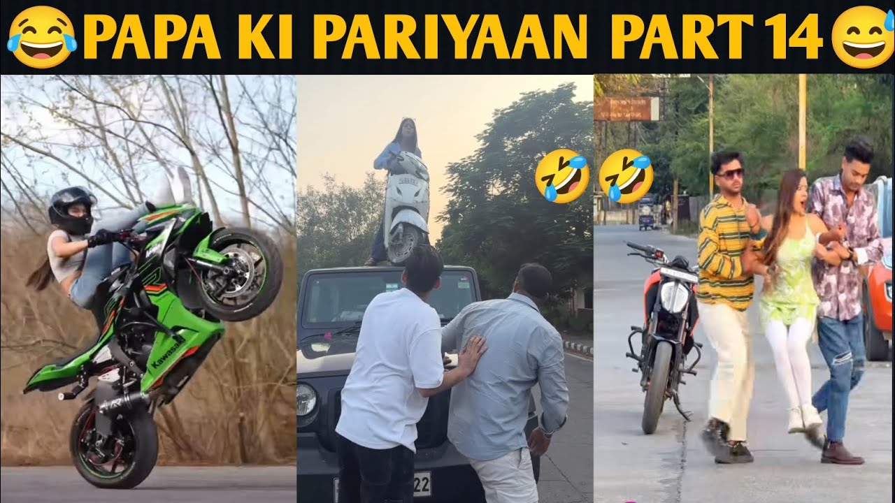 Hilarious funny moments of papa ki pari Scooty girl by Dank indian memes trending  memes part 14😂😂