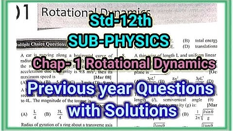 12th Physics | Rotational dynamics | Important Questions with Solutions 2025| HSC |#maharashtraboard