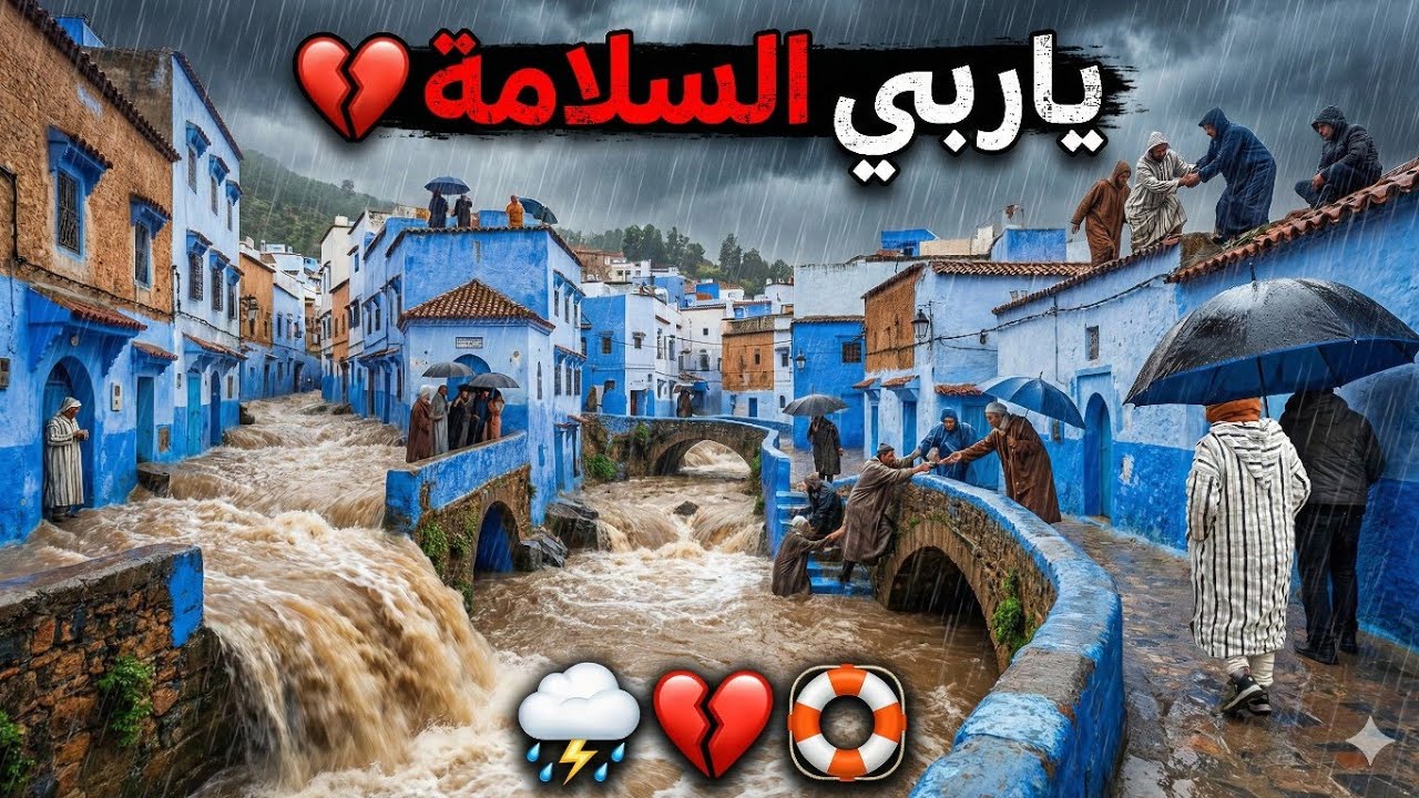 شفشاون كما لم تراها من قبل ، بعد الأمطار الغزيرة