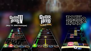Guitar Hero IV - Lazy Eye chart comparison (GHWT May 19, 2008 Wii Prototype)