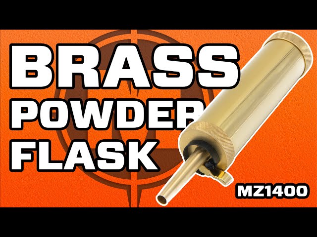 Muzzleloader Brass Powder Flask - MZ1400 - Muzzle-Loaders.com