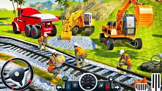 Railroad Builder Simulator 3D - Highway Excavator Construction Game 2026 - Android GamePlay screenshot 2