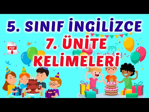 5. Sınıf İngilizce 7. Ünite Kelimeleri | Party Time