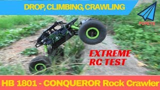 Extreme Testing Rock Crawler 4X4 | HB 1801 - Drop + Climb + Flip + Forest Crawling | RC with Popeye