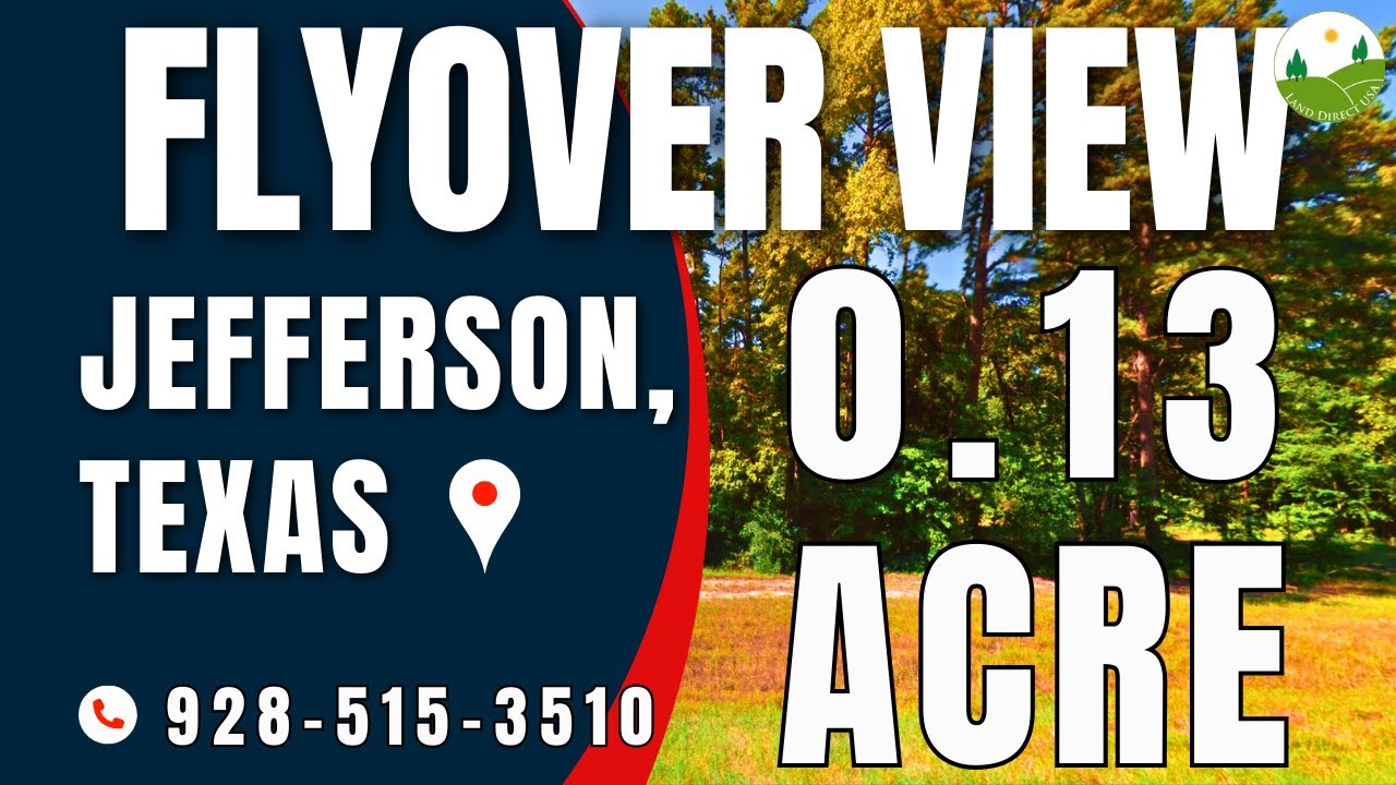 Fly Over - 0.13  acre land for sale in Jefferson, Texas [14444]