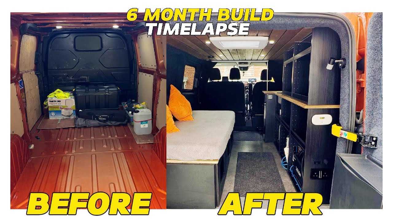 DIY Camper Van Conversion | Full Build Timelapse | Ford Transit Custom 