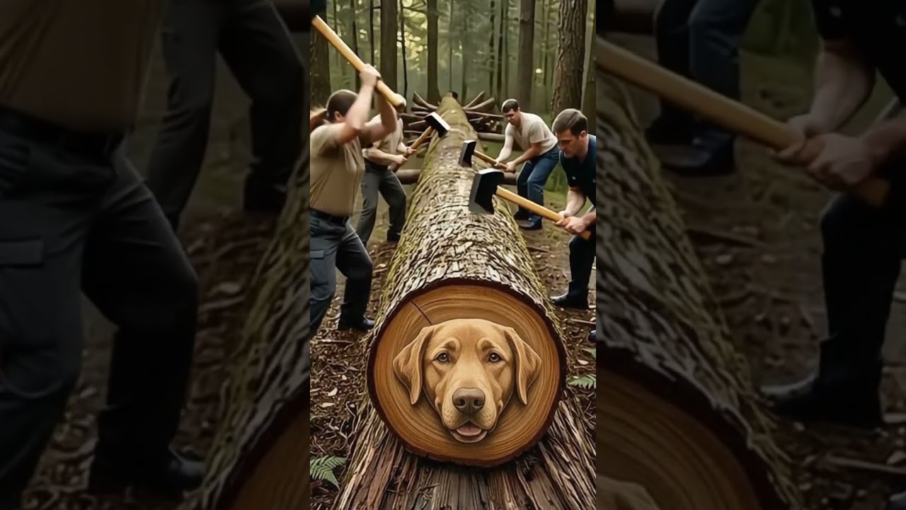Rescue dog in wood trunk 🐕 | unbelievable discovery 