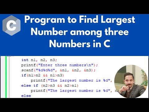 C program to find the largest number among three numbers.