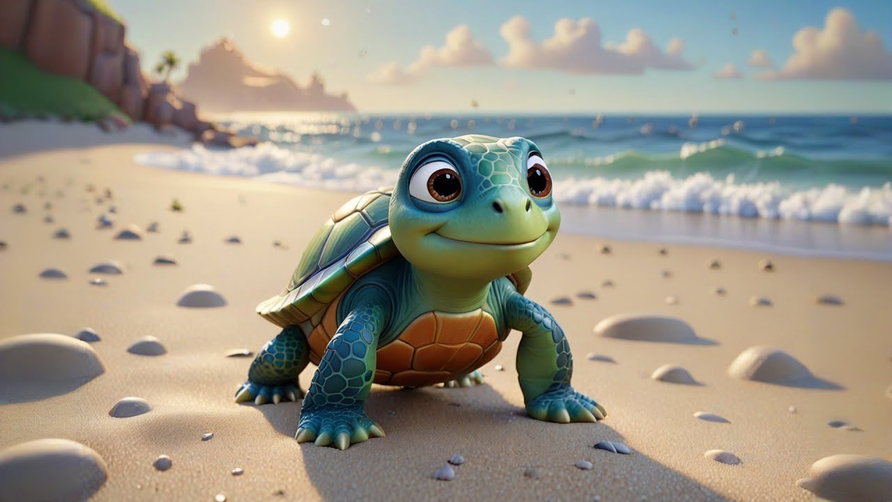 Tina Turtle Crawls Slowly | Turtle Movement Song for Kids | Nursery Rhymes & Learning Time