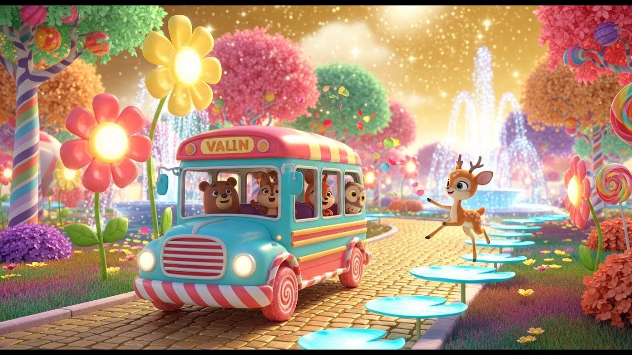 The Tiger on the Van Go Spin Spin Spin | Fun Animal Song for Kids | Toddler Sing Along