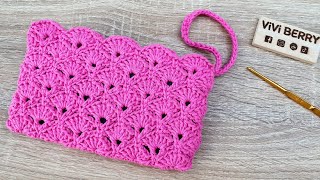 Super Easy DIY CROCHET PURSE Step by Step | Shell Stitch Bag | ViVi Berry Crochet