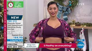 Rhonda Shear 2Pack Sweetheart Neckline Body Bra Set