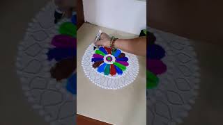 Unique rangoli design idea for beginners #rangoli #